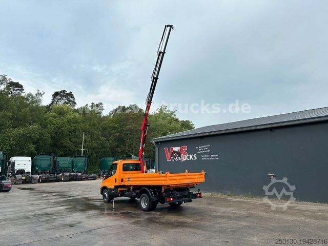 Üç yönlü damperli kamyonet IVECO Daily 70C18 4x2 Meiller DSK+HMF 340-K3 Ladekran