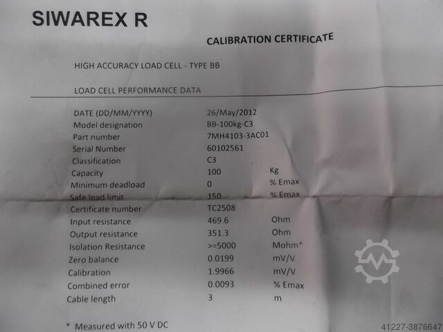 Komórka ładunkowa Siemens SIWAREX R 7MH4103-3AC01