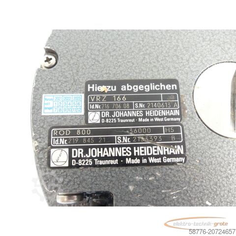 Componente Heidenhain Heidenhain ROD 800 36000 H5 . 219 845 21 SN:2133393B generalüberholt mit 6 Monaten Gewährleistung!