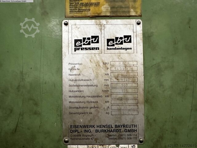 Soporte para punzonadora automática EBU H80F