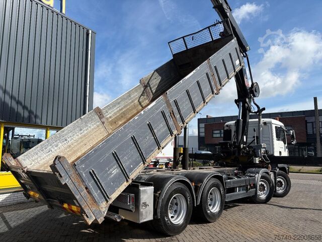 Kraanwagen MAN TGA + HIAB 322 E-7 HIPRO + TIPPER + 8X4 + REMOTE