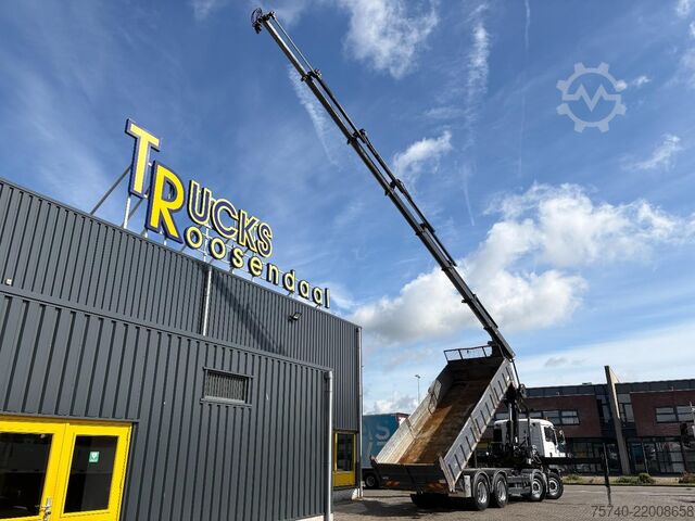 Kraanwagen MAN TGA + HIAB 322 E-7 HIPRO + TIPPER + 8X4 + REMOTE