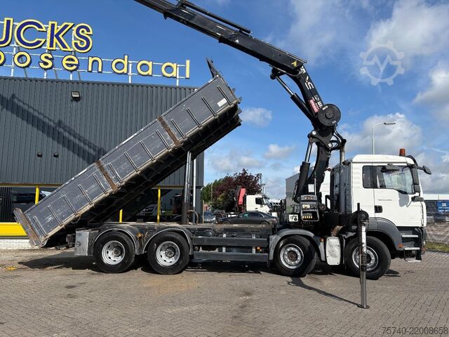 Kraanwagen MAN TGA + HIAB 322 E-7 HIPRO + TIPPER + 8X4 + REMOTE