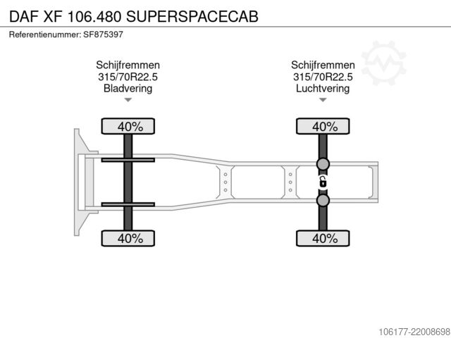 Estándar-SZM DAF XF 106.480 SUPERSPACECAB
