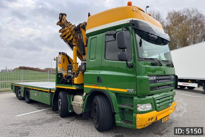 Crane truck DAF CF 85.410 SC, Euro 5, 8x2 / Hiab 422 EP5 + Radi...