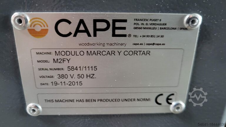 Máquina de produção de paletes CAPE M2Y BRANDING MODULE + CORNER CUT MODULE