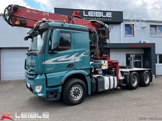Holztransporter LKW MERCEDES-BENZ Arocs 2653 6x4HAD*HIAB Kran*Hultdins Greifer*AP*