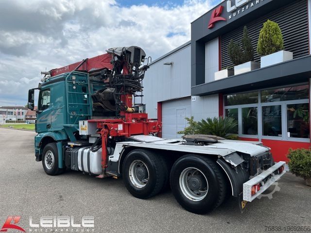 Grue montée sur camion MERCEDES-BENZ Arocs 2653 6x4HAD*HIAB Kran*Hultdins Greifer*AP*