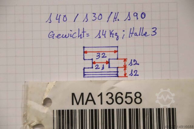 Verwisselbare klauwplaat met vier bekken unbekannt Breite 32 mm