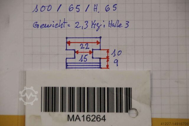 Szczęki wymienne Forkardt Breite 22 mm schrägverzahnt