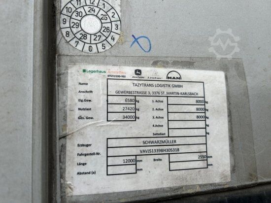 Arbetsplattform semitrailer SCHWARZMüLLER PLATEAU-AUFLIEGER J SERIE