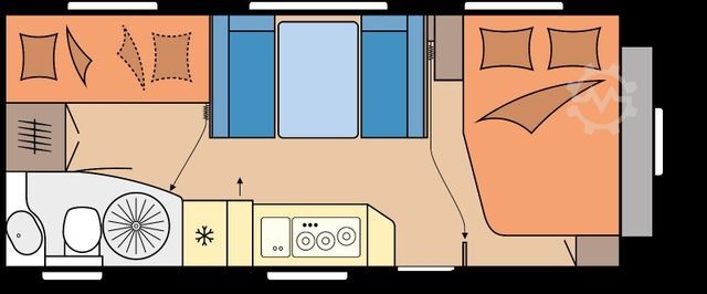 Husvagn HOBBY 545 KMF Excellent Edition, Alde Heizung, 3.Etage