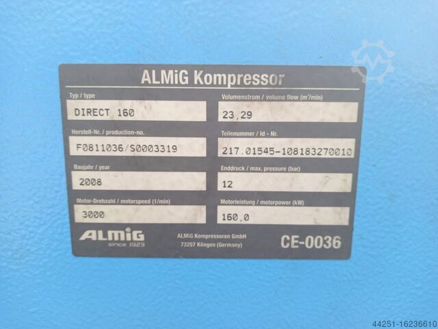 Schroefcompressor ALMiG Direct 160