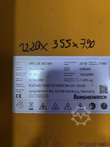 Carretillas retráctiles Jungheinrich ETV 216 Lithium