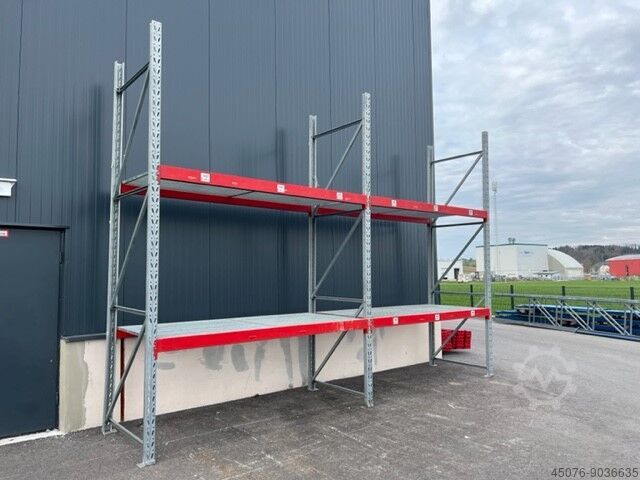 70 lopende m palletstellingen SSI Schäfer Palflex 70 lfm Palettenregal SSI Schäfer Palflex Höhe 4 m Tiefe 120 cm Feldlast 12000 kg