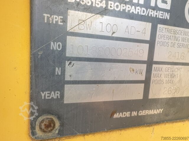 Tandemvält Bomag BW 100 AD-4