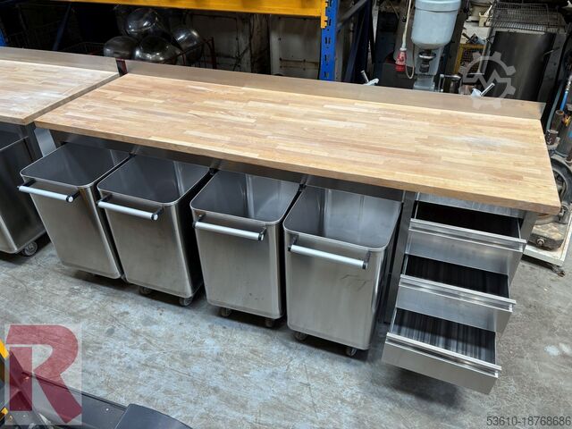 Werktafel met beukenhouten blad  