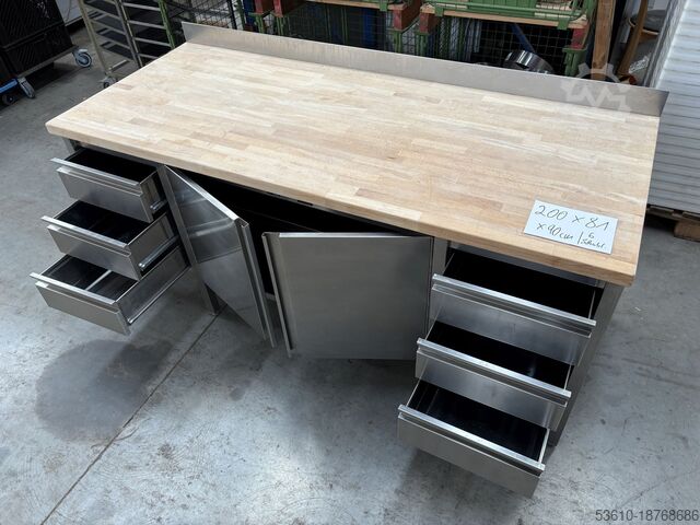 Werktafels met beukenhouten blad  