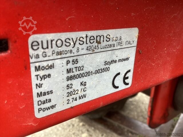 Gebruikte twee wielige tractor met maaibalk Eurosystems P55 EUROSYSTEMS P55
