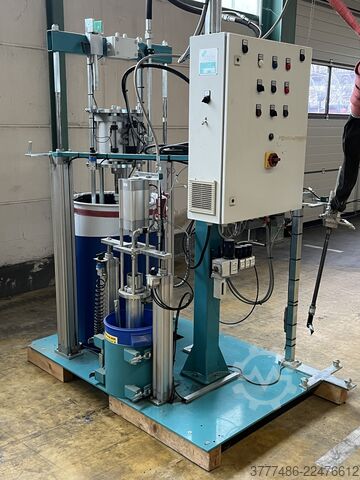 Instalación de encolado para adhesivos bicomponentes T-S-I Mastermix Gear Basic Misch-Dosier-Anlage