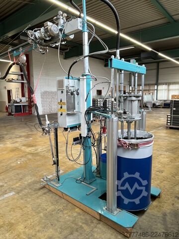 Instalación de encolado para adhesivos bicomponentes T-S-I Mastermix Gear Basic Misch-Dosier-Anlage