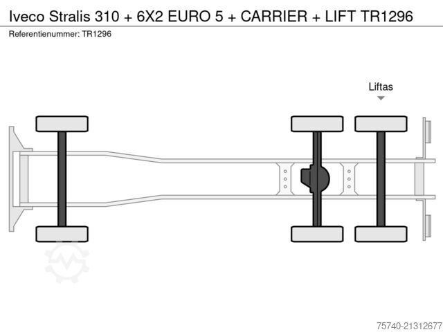 Μεταφορά σε ψύξη/κατάψυξη Iveco Stralis 310 + 6X2 EURO 5 + CARRIER  + LIFT