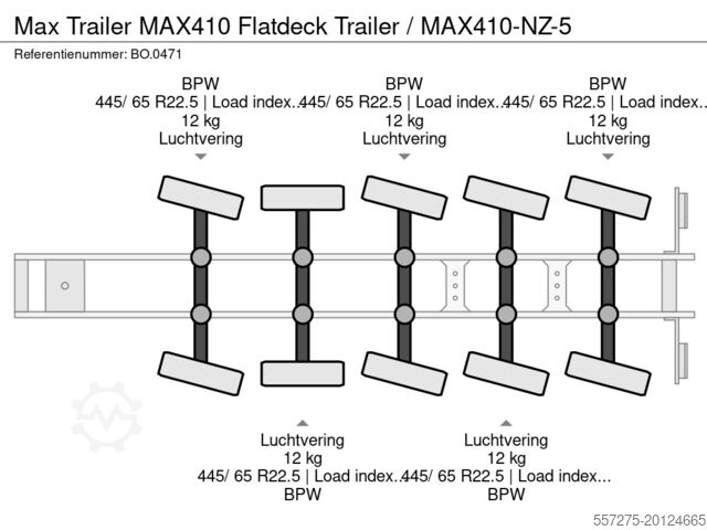 Platform aanhanger Max Trailer MAX410 Flatdeck Trailer / MAX410-NZ-5