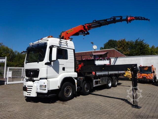 Grua montada em camião MAN 35.480 HYDRO TGS Pritsche + PK 65002 Kran 8x2-4