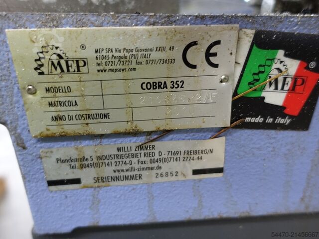 ψυχρό πριόνι COBRA 352