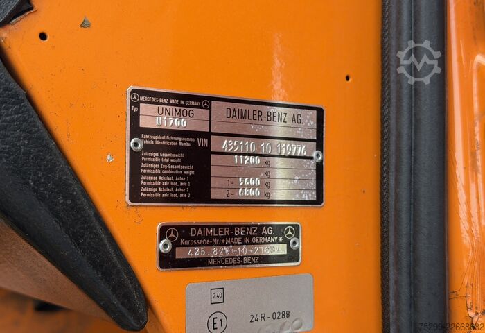 Dreiseitenkipper LKW Mercedes-Benz U 1700 4x4 3-Seitenkipper / Swiss-Vehicle