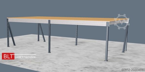Plataforma de armazenamento 5x10m Lagerbühne , Belastung : 500kg/qm Unterkante: 2,5m , ca. 50qm Systembühne