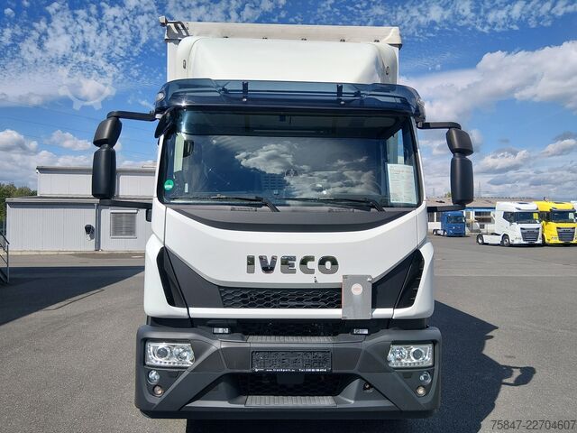 Tenteli düz yataklı kamyon Iveco EuroCargo ML 180 E 32/P  Gardine LBW