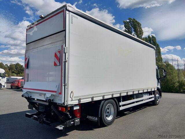 Tenteli düz yataklı kamyon Iveco EuroCargo ML 180 E 32/P  Gardine LBW