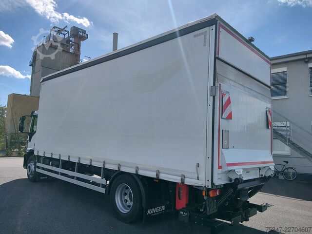 Tenteli düz yataklı kamyon Iveco EuroCargo ML 180 E 32/P  Gardine LBW
