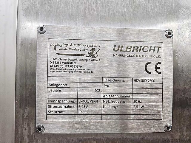 Entsehnungsanlage Ulbricht/von der Weiden HKV 300-2300/extruCut 5K