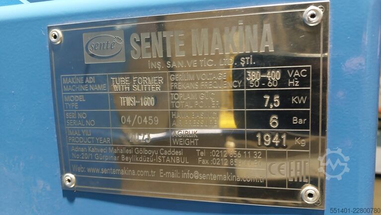 μηχανή διάτρησης και κάμψης SENTE Makina TFWSI-1600 HVAC