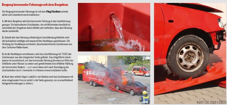 Pótkocsi Fliegl GLADIATOR - Löschcontainer Feuerwehr
