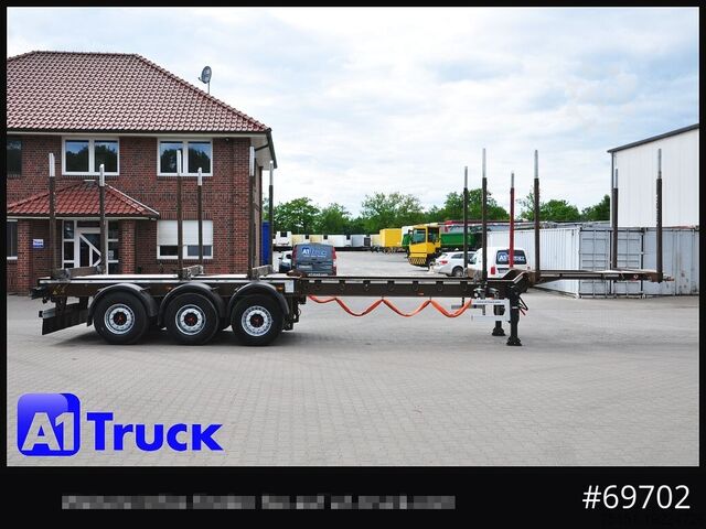 Semirremolque de troncos DOLL H3L-14XL Holz Tele, Lenkachse 280 tkm.