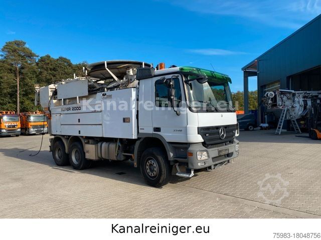 Vacuümtankwagen MERCEDES-BENZ Actros 3346 6x4 Wiedemann Super 2000, Recycler