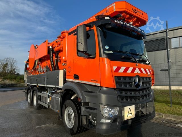 Vacuümtankwagen MERCEDES-BENZ AROCS 2848 6x2 mit Kroll ADR Kombi Aufbau