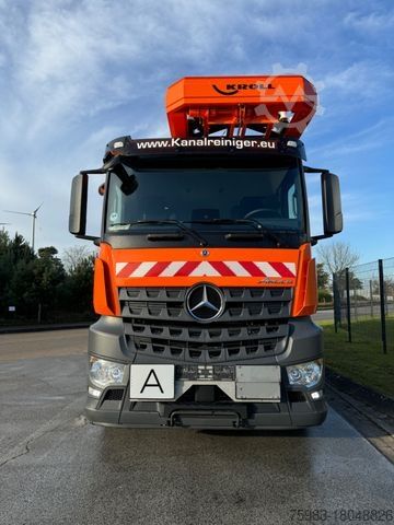 Vacuümtankwagen MERCEDES-BENZ AROCS 2848 6x2 mit Kroll ADR Kombi Aufbau