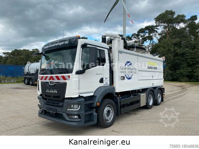 Vacuümtankwagen MAN TGS 26.470 6x4 Wiedemann Super 2000, Recycler
