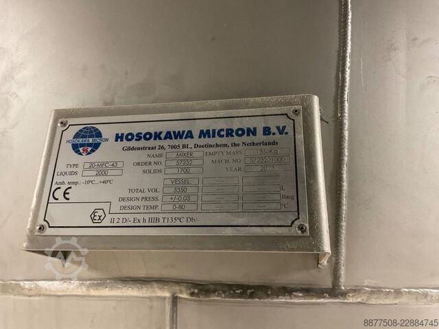 Linia do mieszania, przesiewania i transportu Hosokawa Micron 20-MFC-43