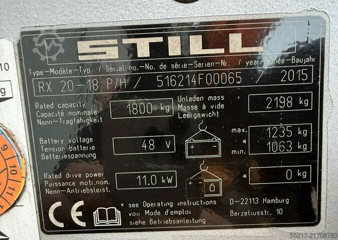 Gaffeltruck ID-nr. F00065 STILL RX20 - 18 P/H