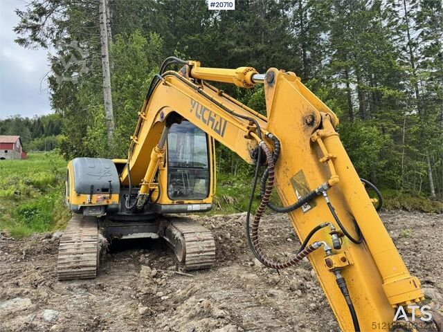 Rupsgraafmachine Yuchai YC85-8 Crawler excavator w/ Bucket. 3200 hours.