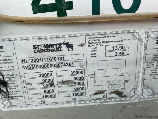 Bâché à rideaux latéraux Schmitz SCS 24/L - 13.62 E B (S01) Kooiaap / SAF Axle /...