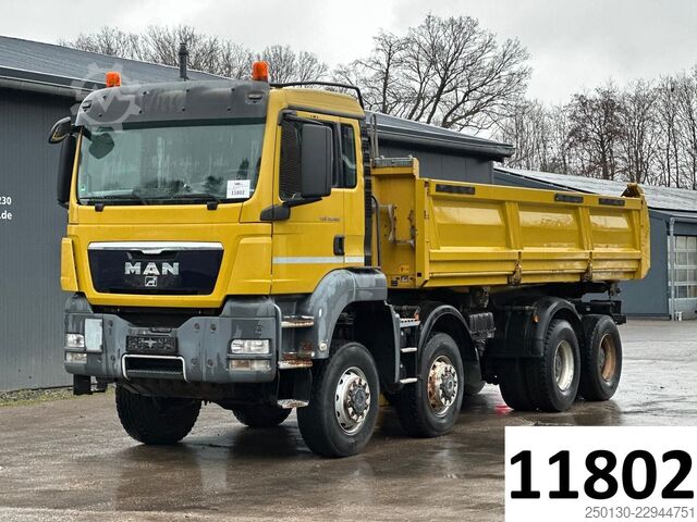 Τρίπλευρο ανατρεπόμενο φορτηγό MAN TGS 35.480 8x6BB Meiller Bordmatik
