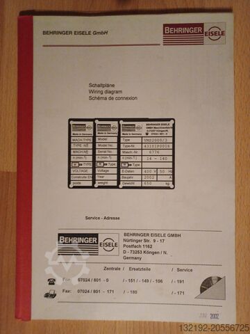 Serra circular a frio Behringer Eisele VMS 2000/3PV