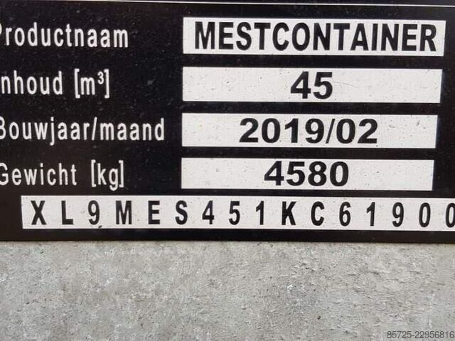 Εγχυτήρας υγρής κοπριάς  Nieuwe RDW gekeurde mestcontainer - Nieuw