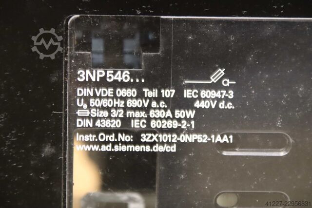 Διακόπτης απομόνωσης υπό φορτίο Siemens 3NP5460-0CA00  630A